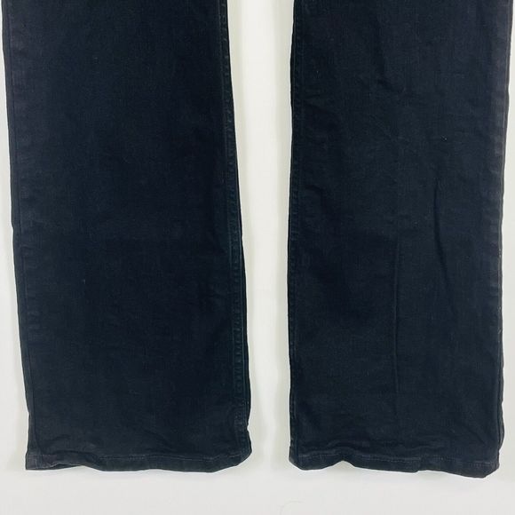 Wrangler Black Dark Wash Bootcut Logo Pockets Denim Jeans Juniors 11 x 32 - Picture 3 of 7